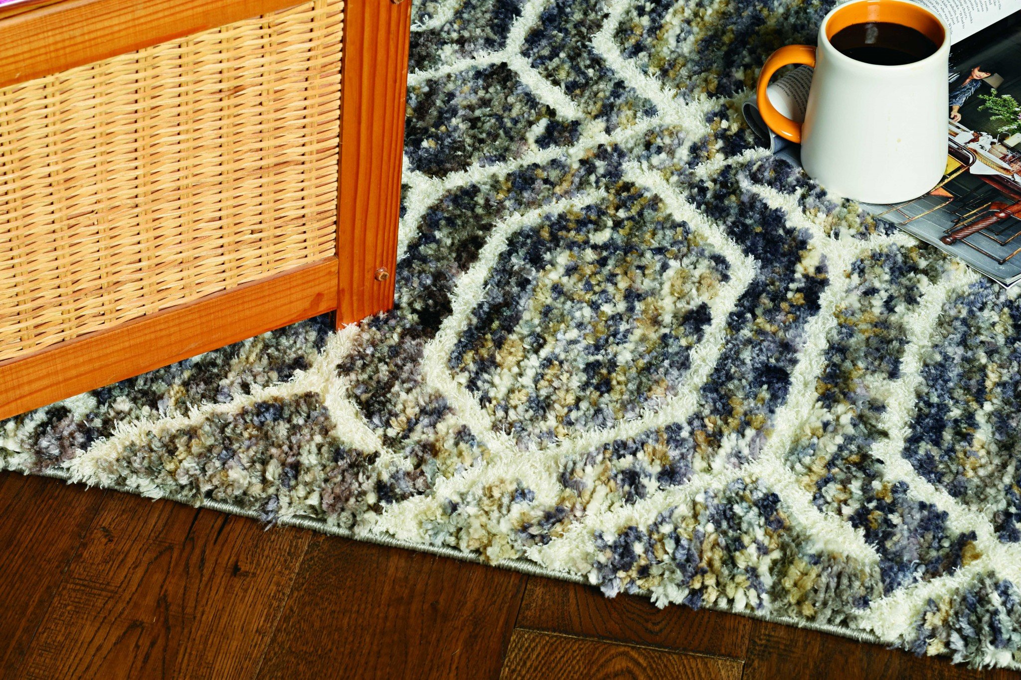 8x10 Silver Ivory Hand Tufted Vermicular Indoor Area Rug showcasing intricate patterns and muted colors, perfect for enhancing home decor.