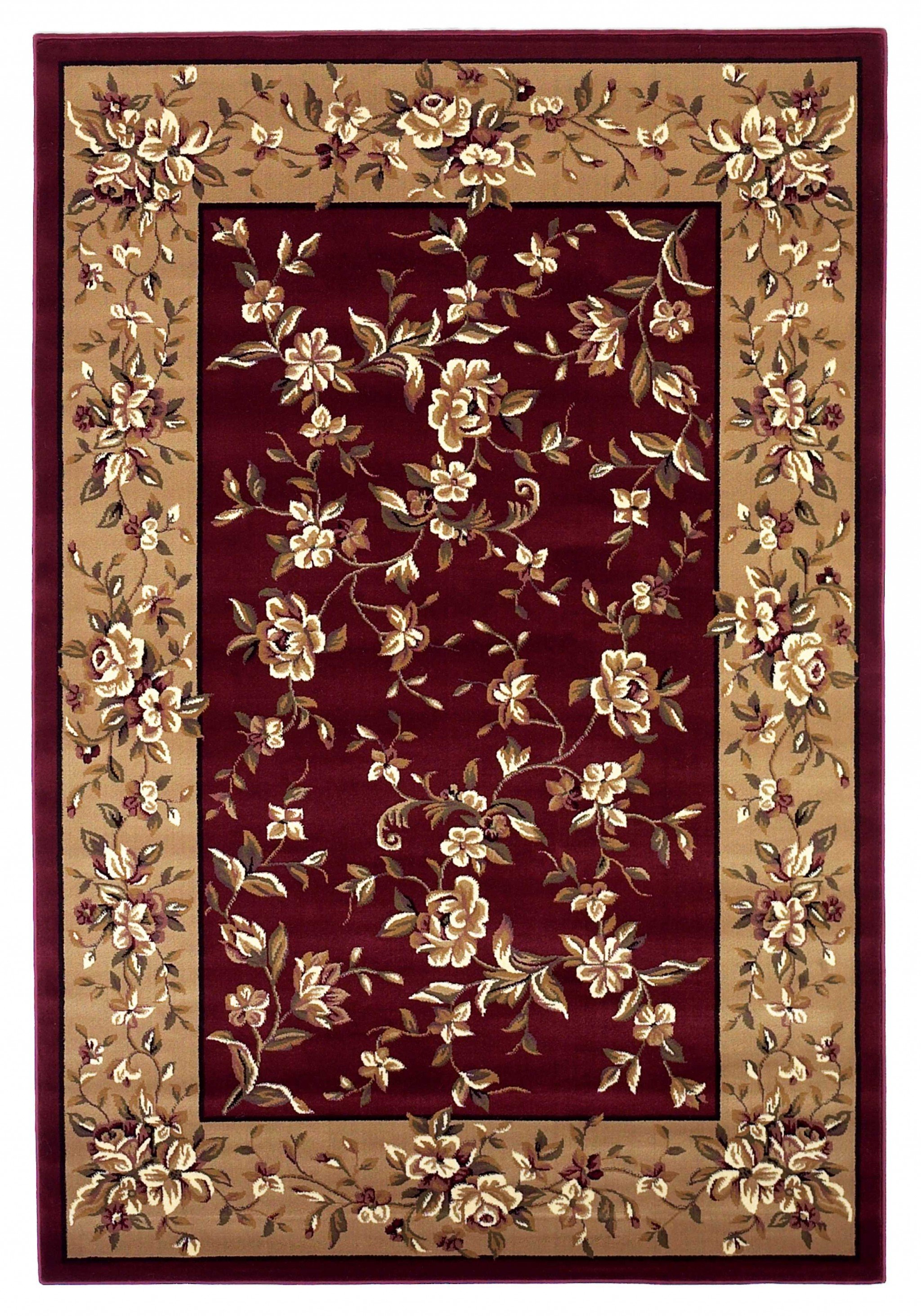 A beautiful 8x11 inches red and beige floral traditional indoor area rug, showcasing intricate patterns and vibrant colors, perfect for enhancing home decor.