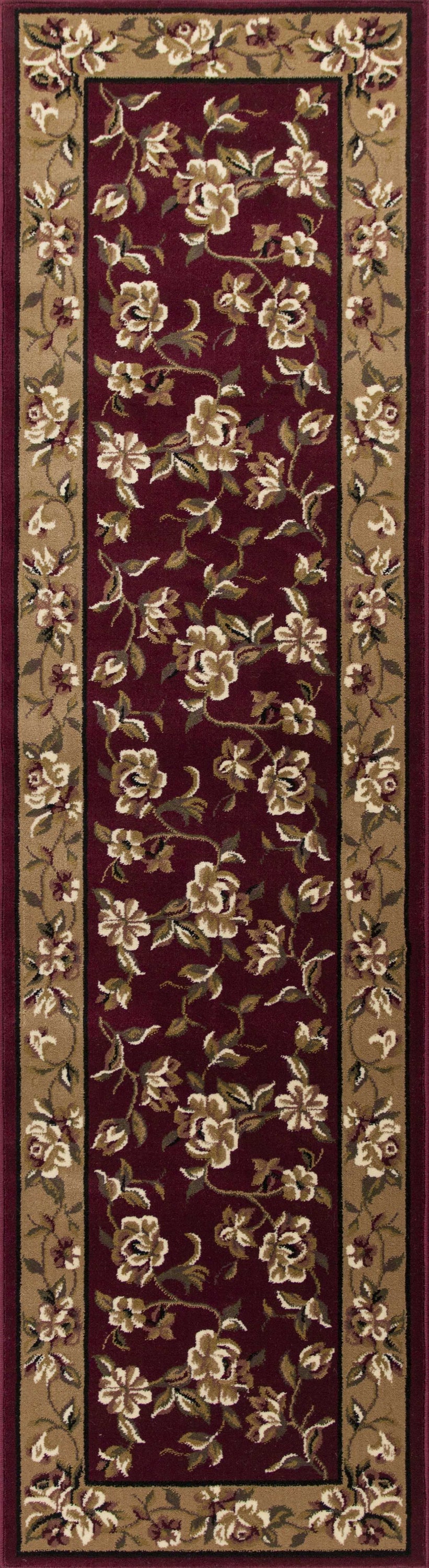A beautiful 8x11 inches red and beige floral traditional indoor area rug, showcasing intricate patterns and vibrant colors, perfect for enhancing home decor.