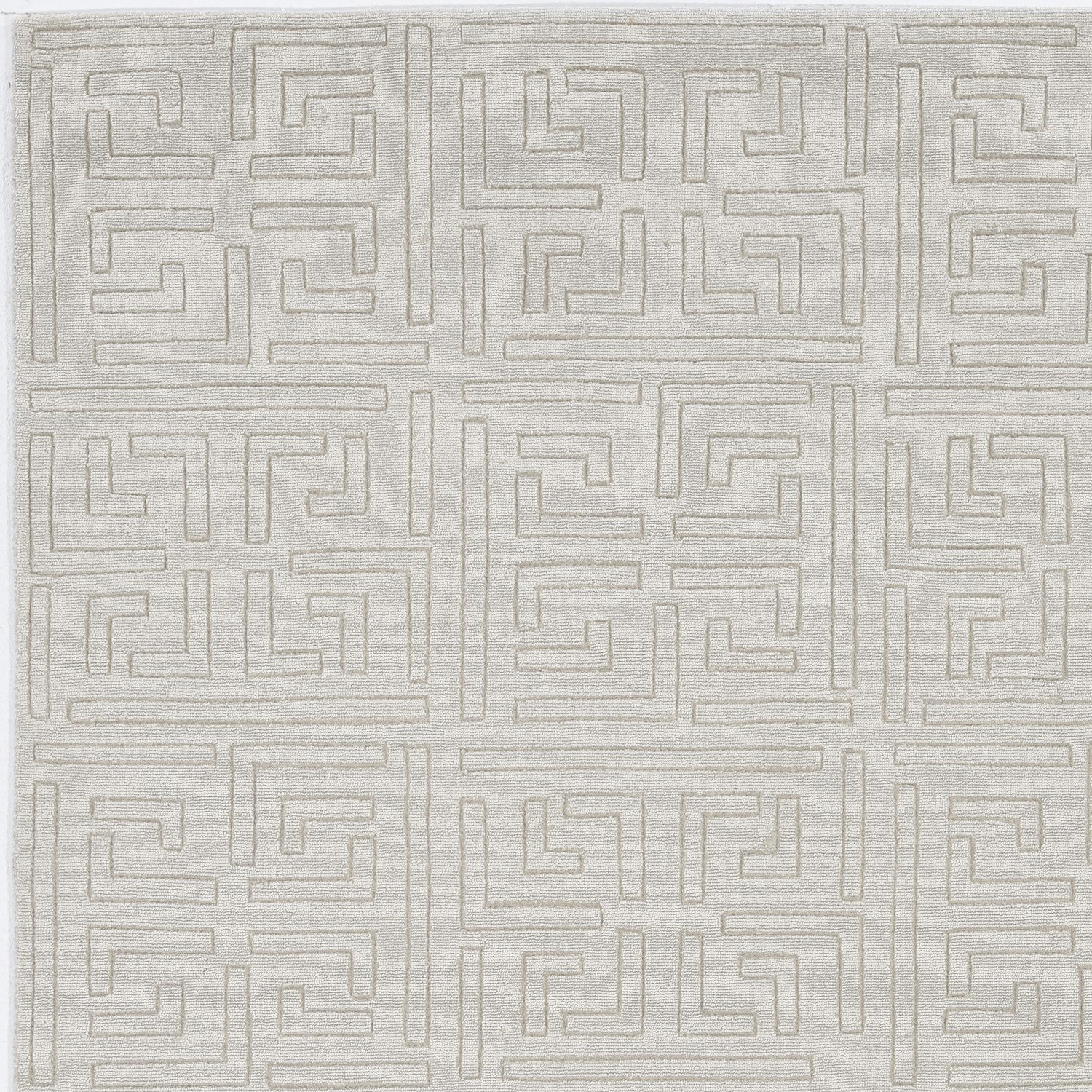 A large 91" x 130" beige polypropylene rug featuring vintage patterns, perfect for enhancing home decor.