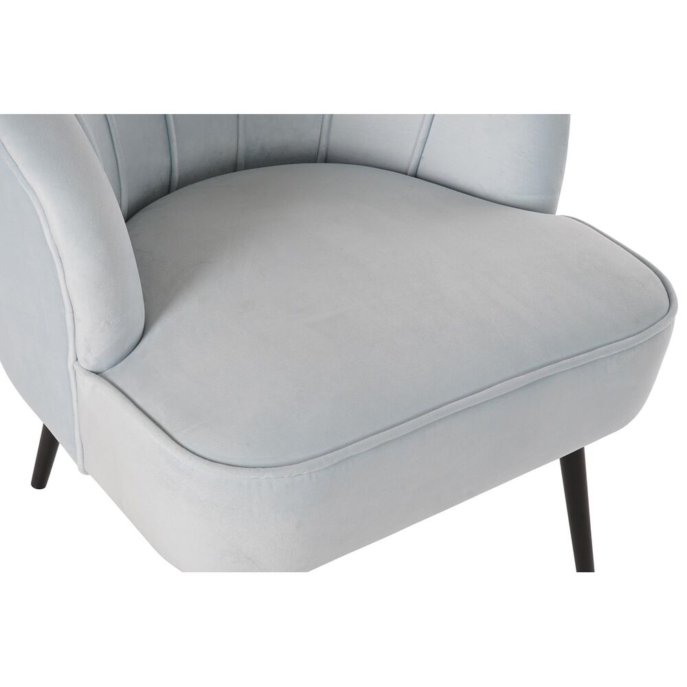 Light blue modern upholstered chair.