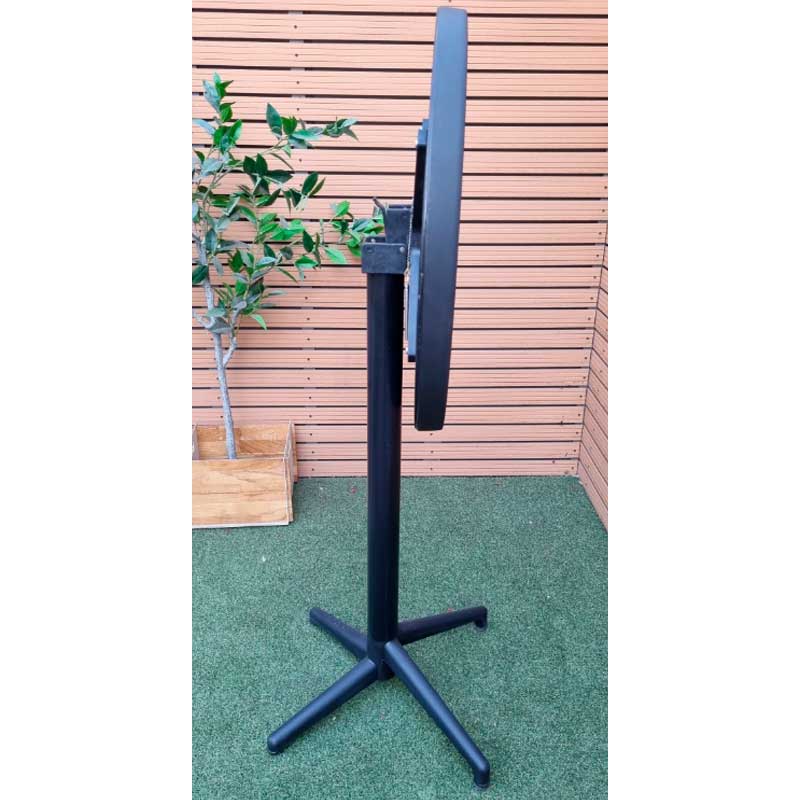 Bistro Bar Table Ø26" in black, featuring a sleek round top and sturdy foldable design, perfect for outdoor use.