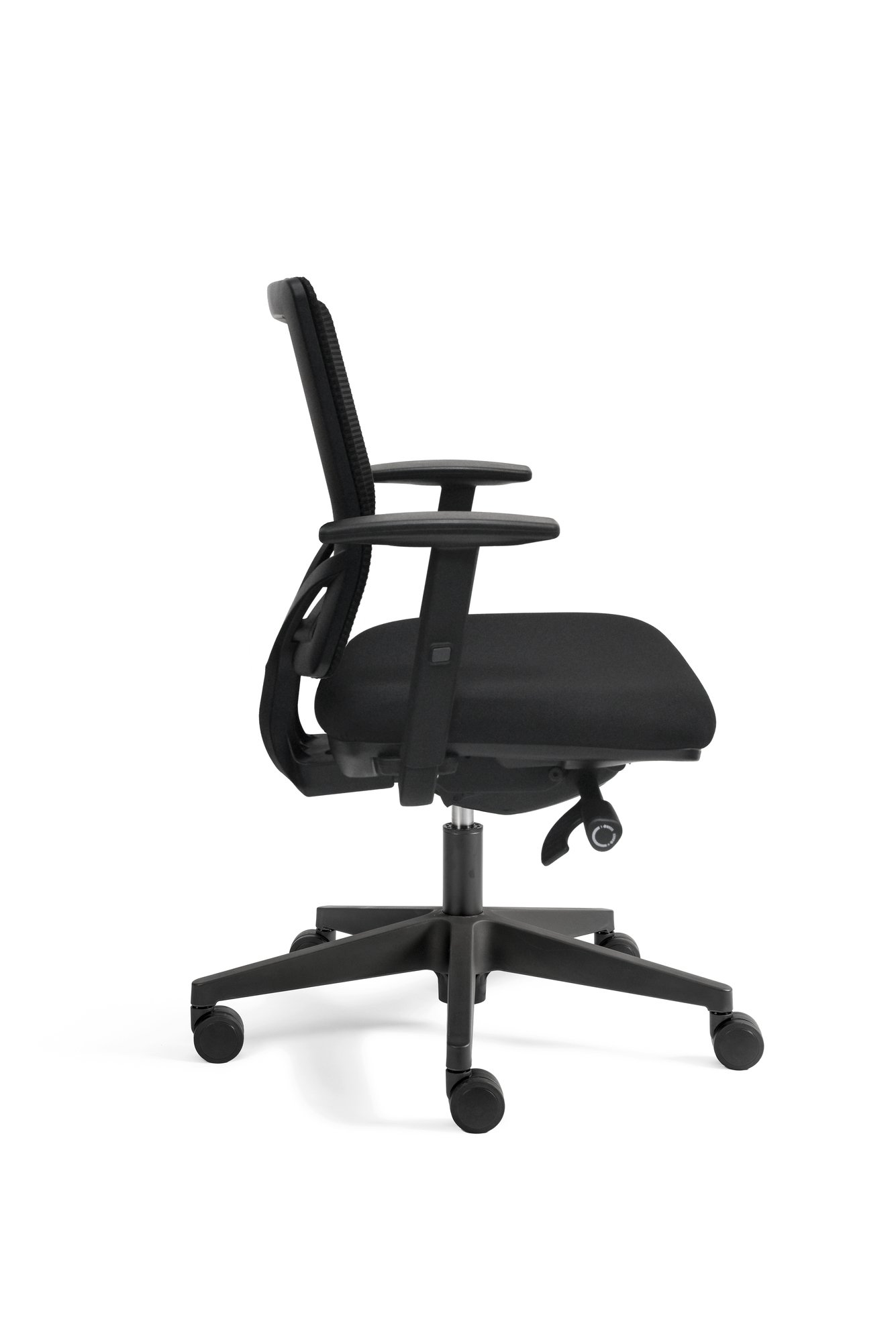 Ergonomic Office Chair 300 Mesh featuring a black mesh backrest, adjustable armrests, and a durable nylon base, designed for comfort and support.