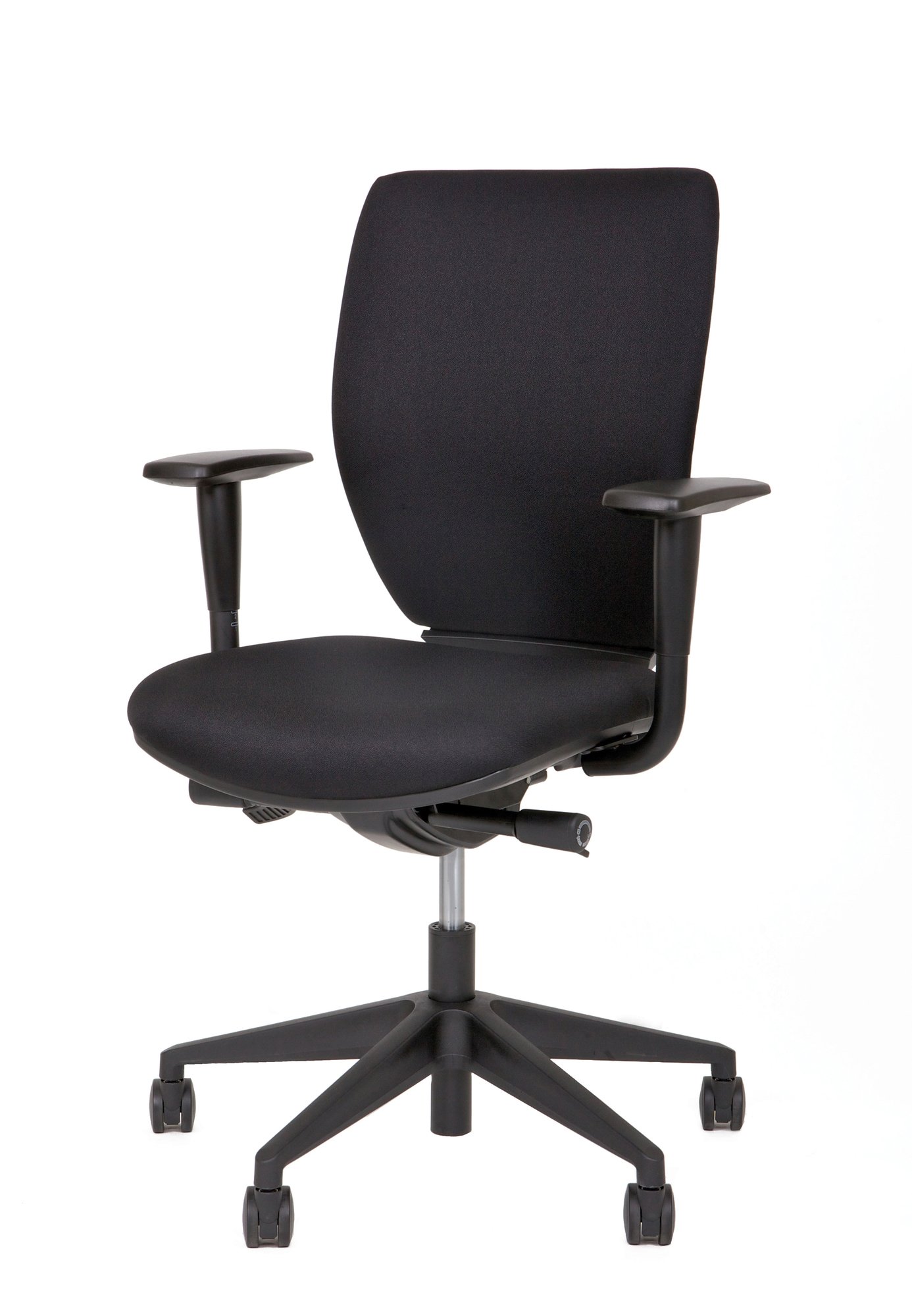 Ergonomic Office Chair 320 Comfort featuring adjustable backrest, upholstered seat, and multifunctional wheels, designed for long-lasting comfort.