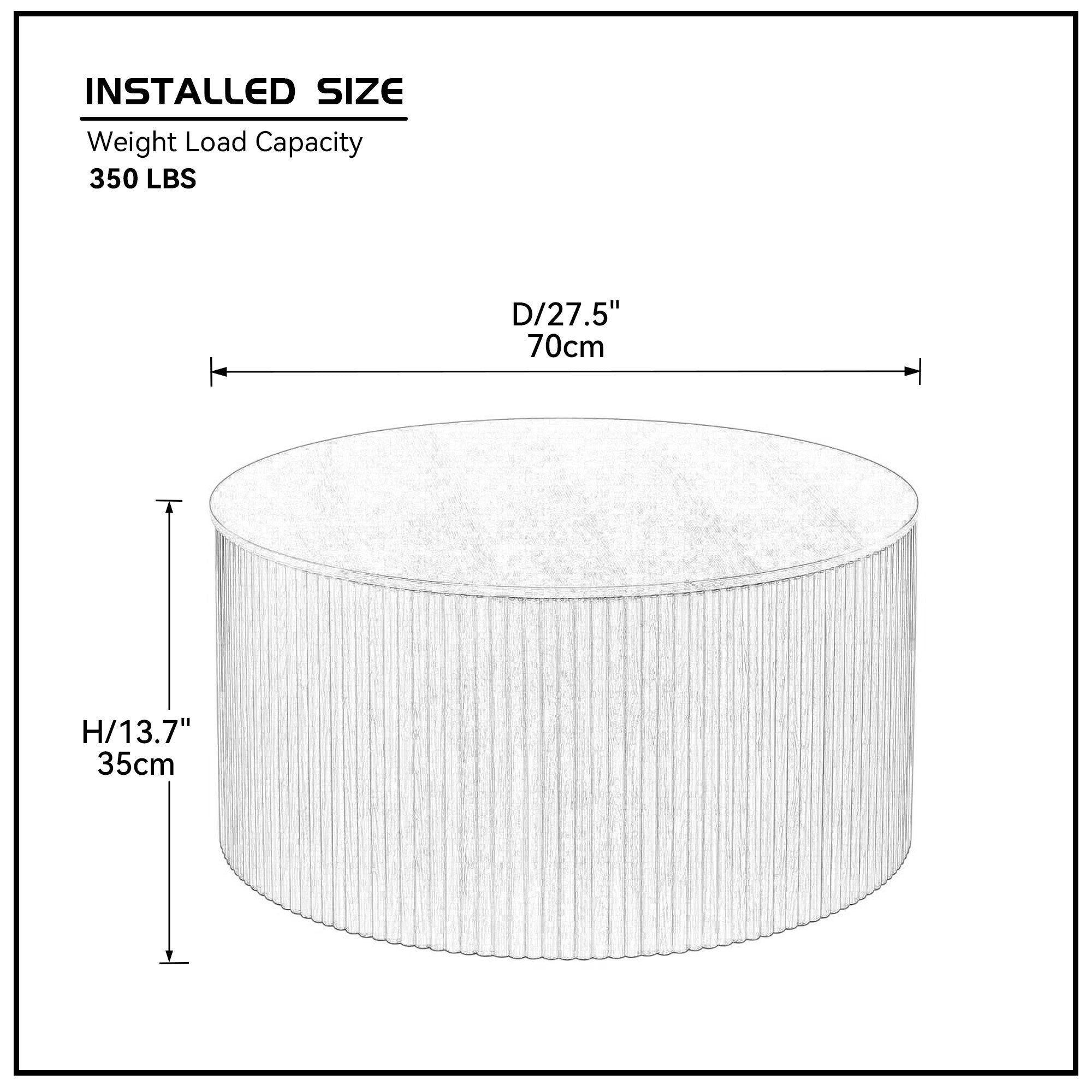 Handmade Round Coffee Table made from Fraxinus mandshurica with a smoky finish, featuring a polished wooden top and sturdy legs.