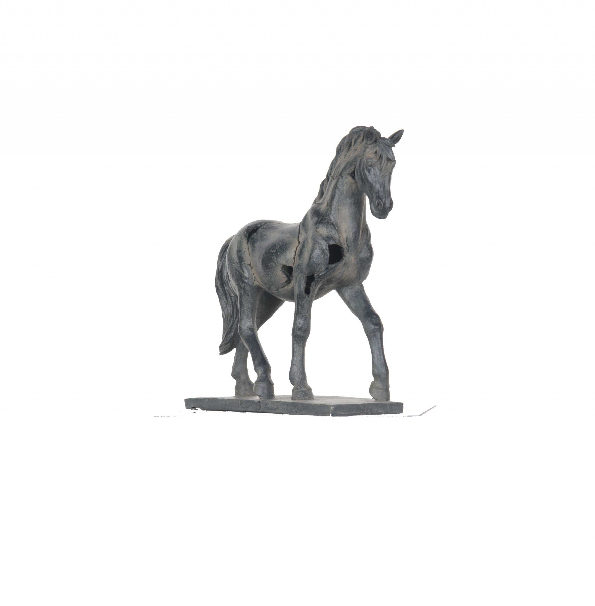 A beautifully crafted Handmade Rustic Horse Statue showcasing intricate textures and rustic colors, symbolizing freedom and passion.
