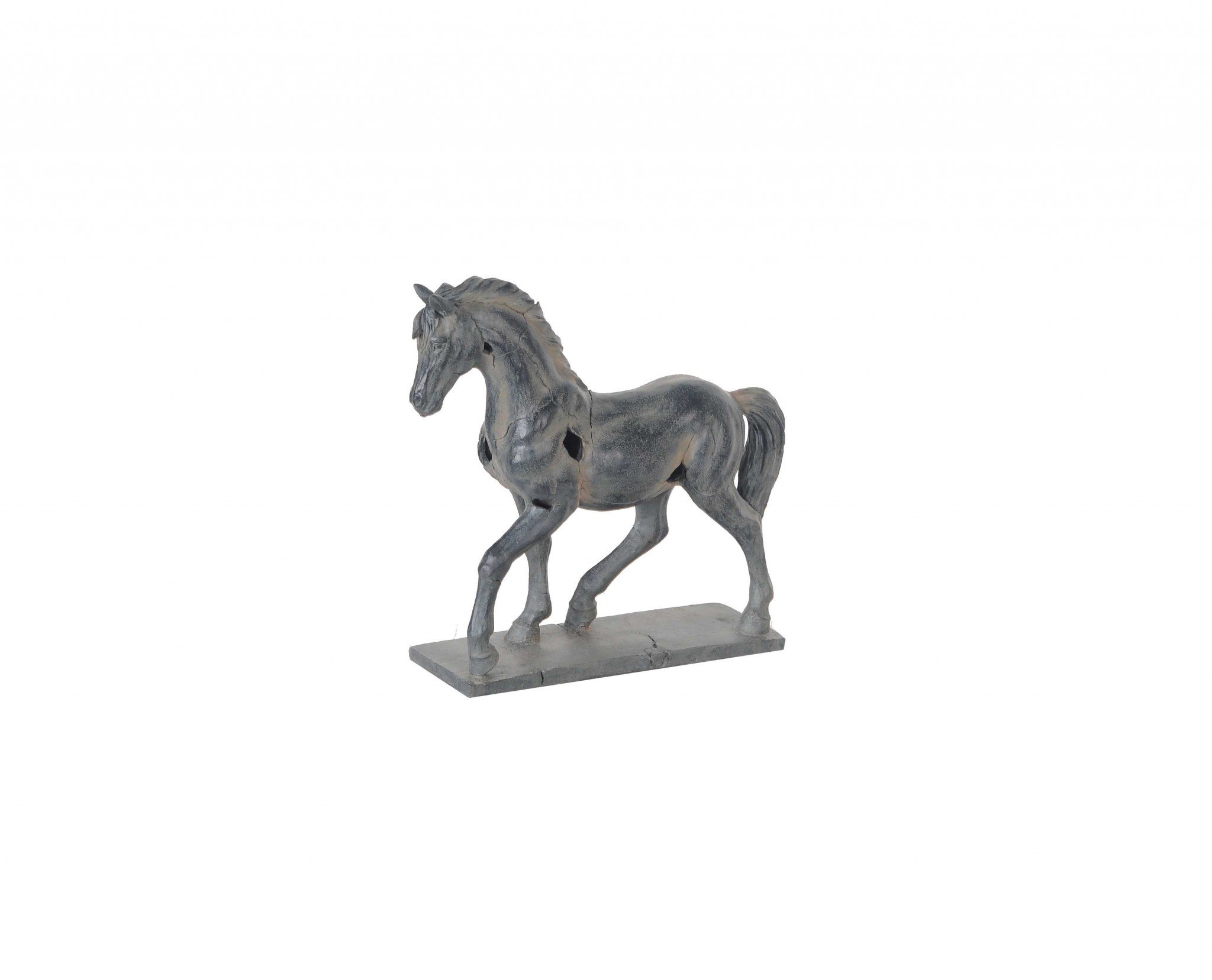 A beautifully crafted Handmade Rustic Horse Statue showcasing intricate textures and rustic colors, symbolizing freedom and passion.