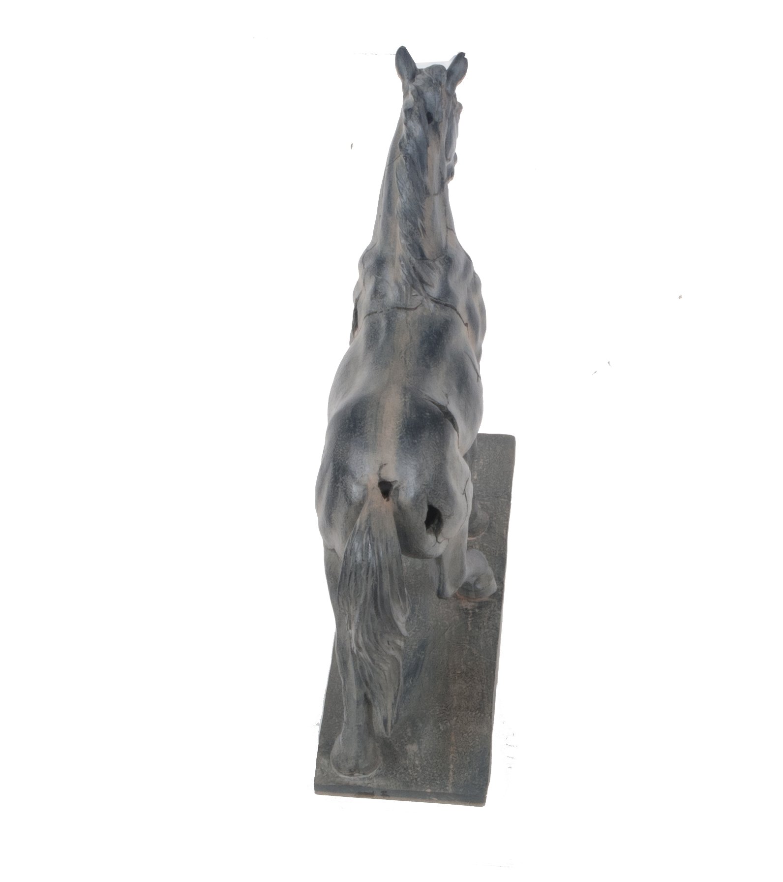 A beautifully crafted Handmade Rustic Horse Statue showcasing intricate textures and rustic colors, symbolizing freedom and passion.