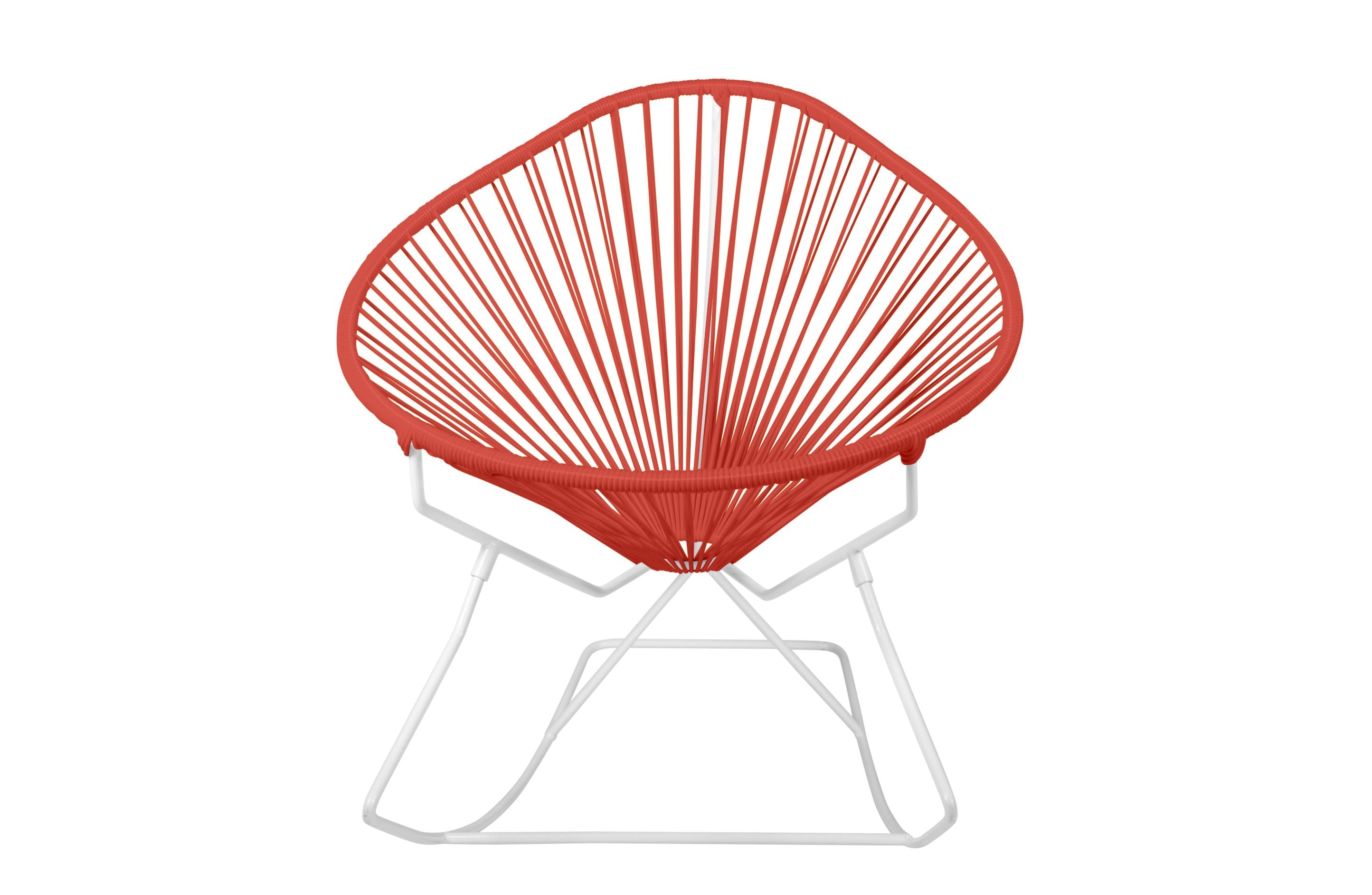 Junior Acapulco Rocking Chair in vibrant colors, designed for kids, showcasing its stylish and comfortable features.