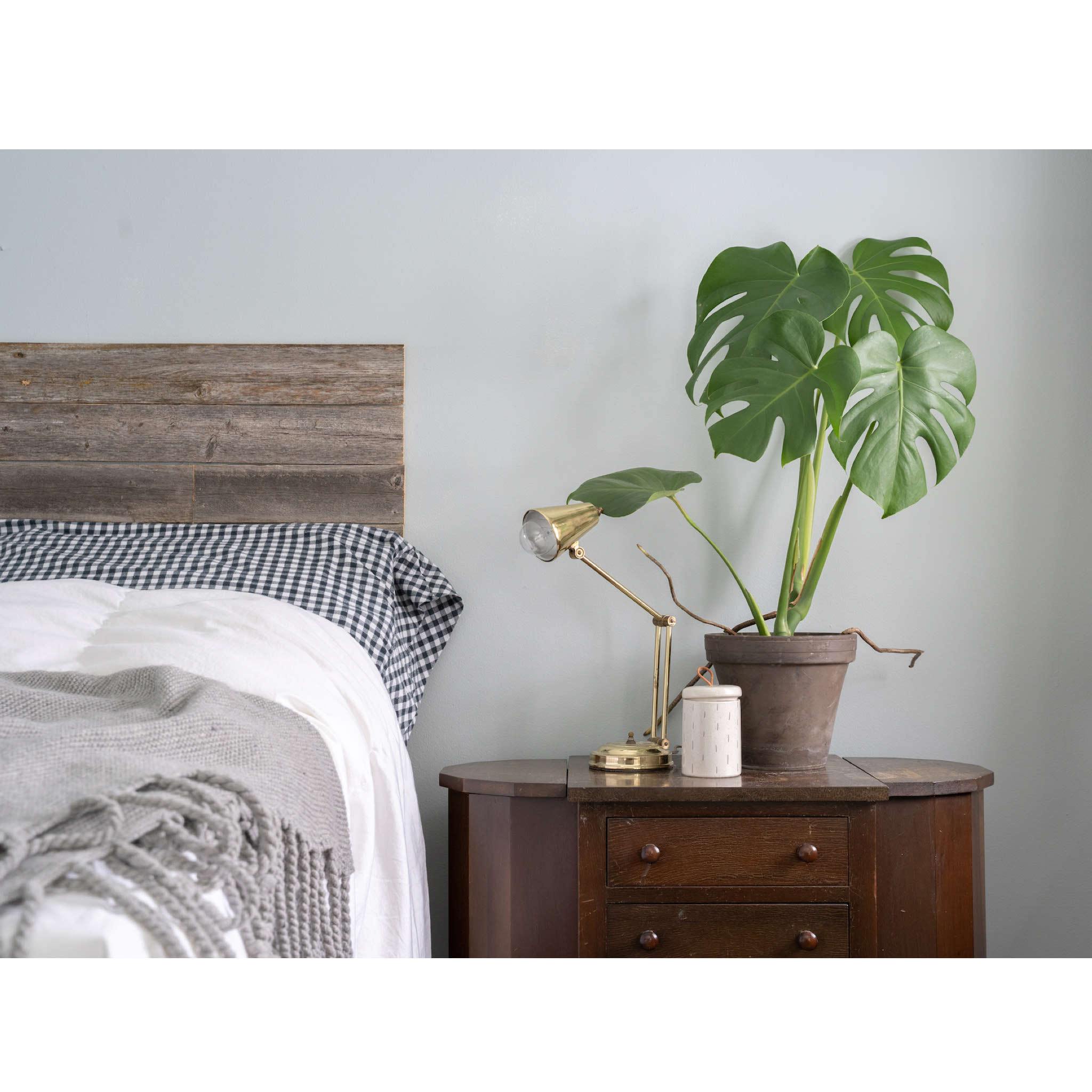 Pack of 6 rustic weathered gray wood planks, showcasing unique textures and colors, perfect for DIY projects.