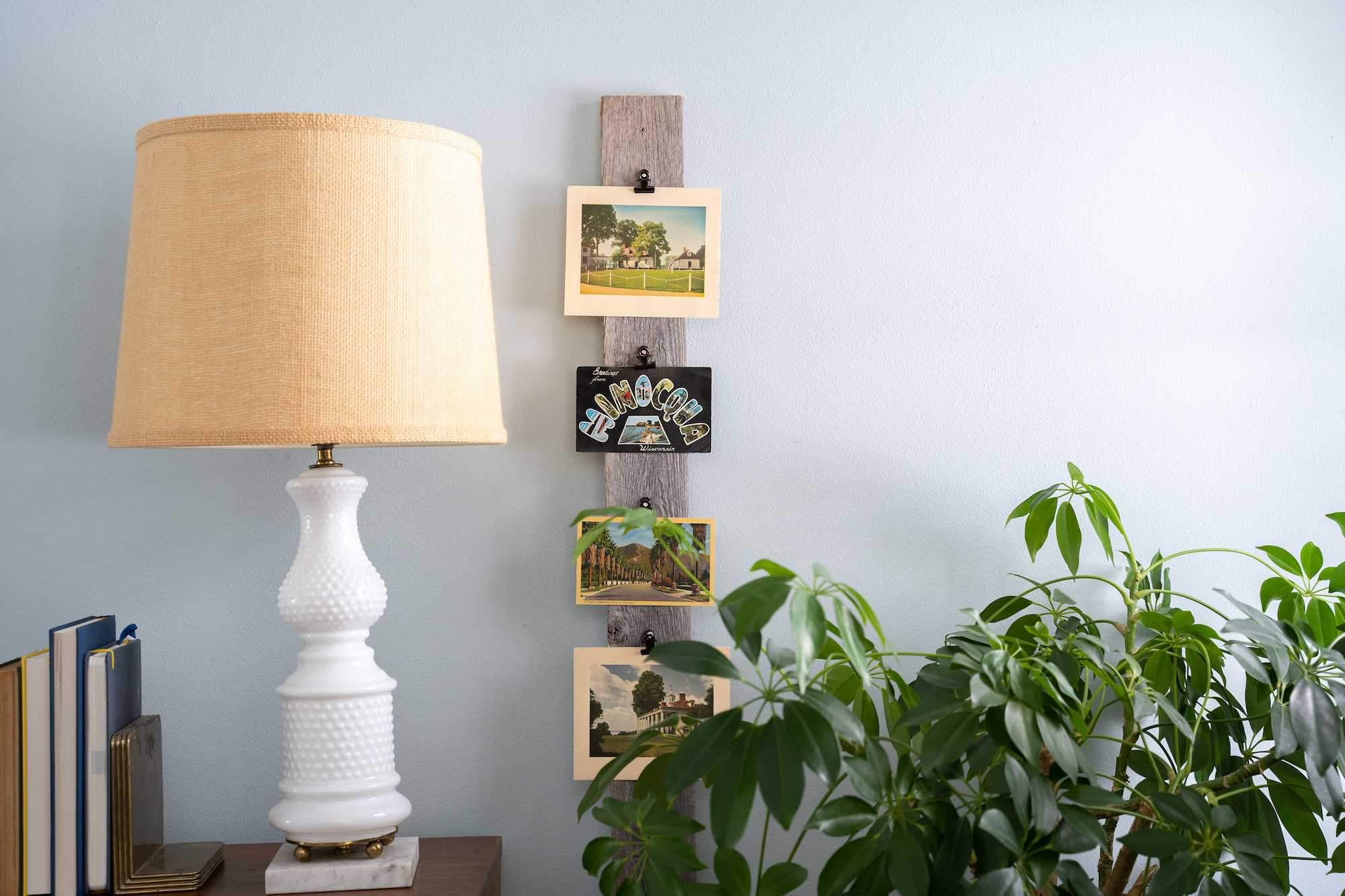 Pack of 6 rustic weathered gray wood planks, showcasing unique textures and colors, perfect for DIY projects.