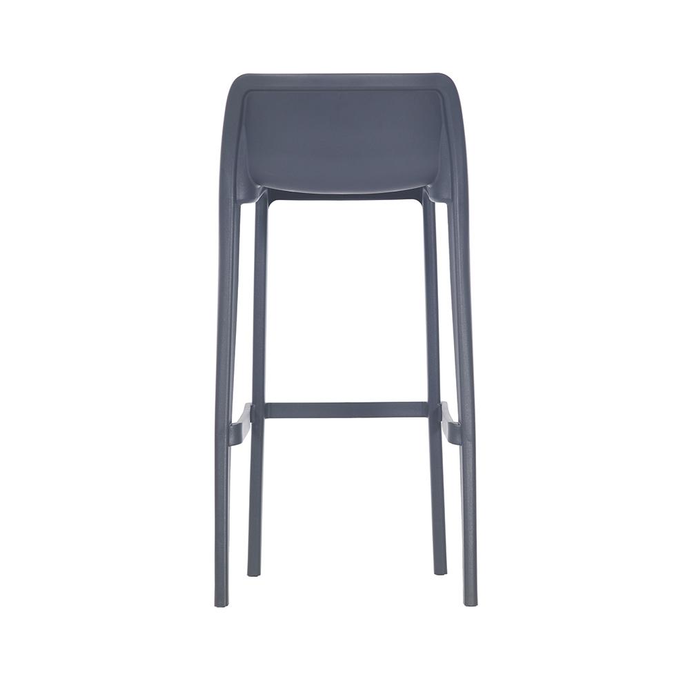 Set of four stackable Patio Barstool Attic 30" with backrest, designed for indoor and outdoor use, featuring a modern and clean design.