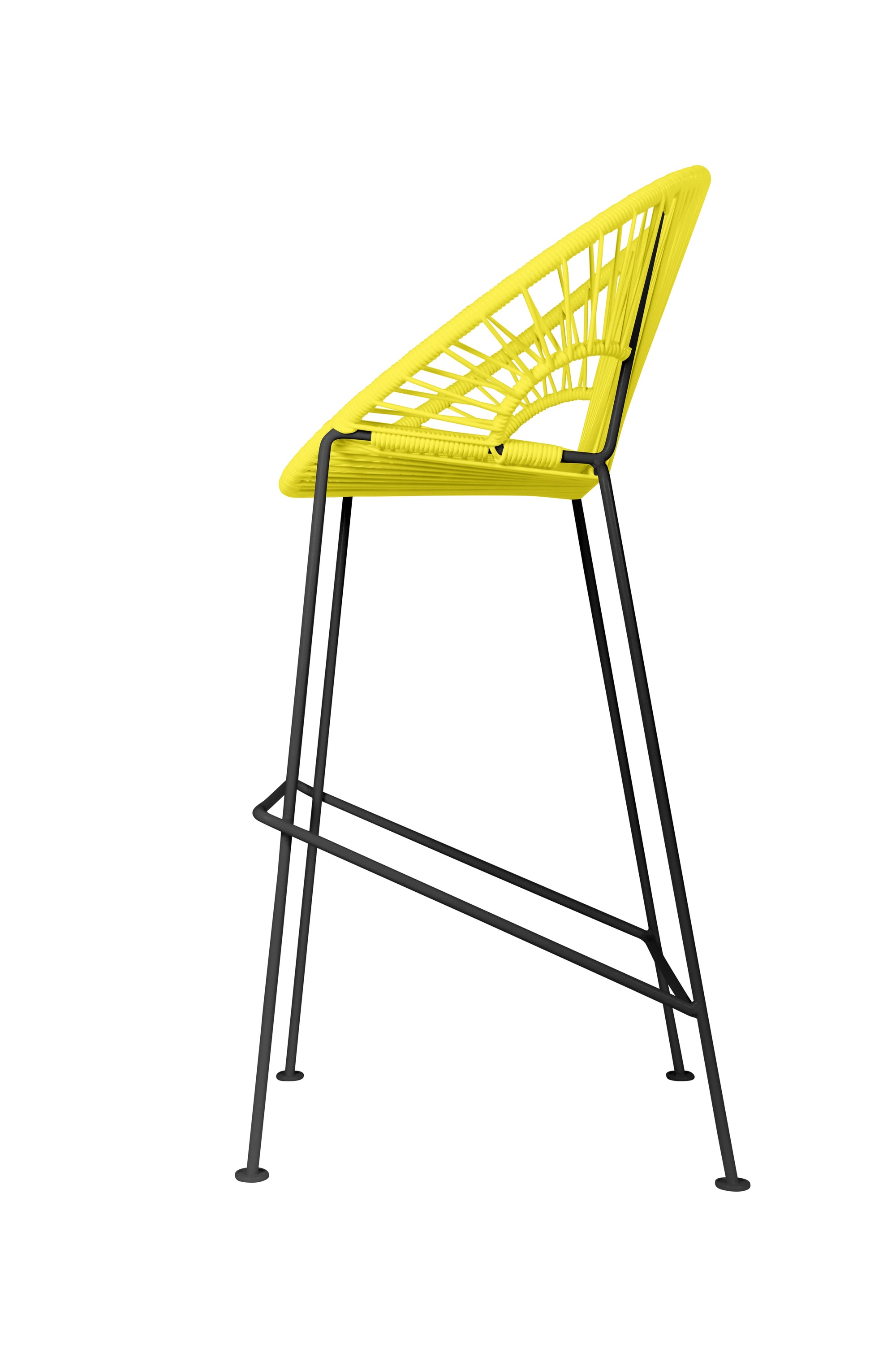 Puerto Bar Height Stool in Orchid/Black, featuring a stylish design and durable materials, perfect for indoor and outdoor use.