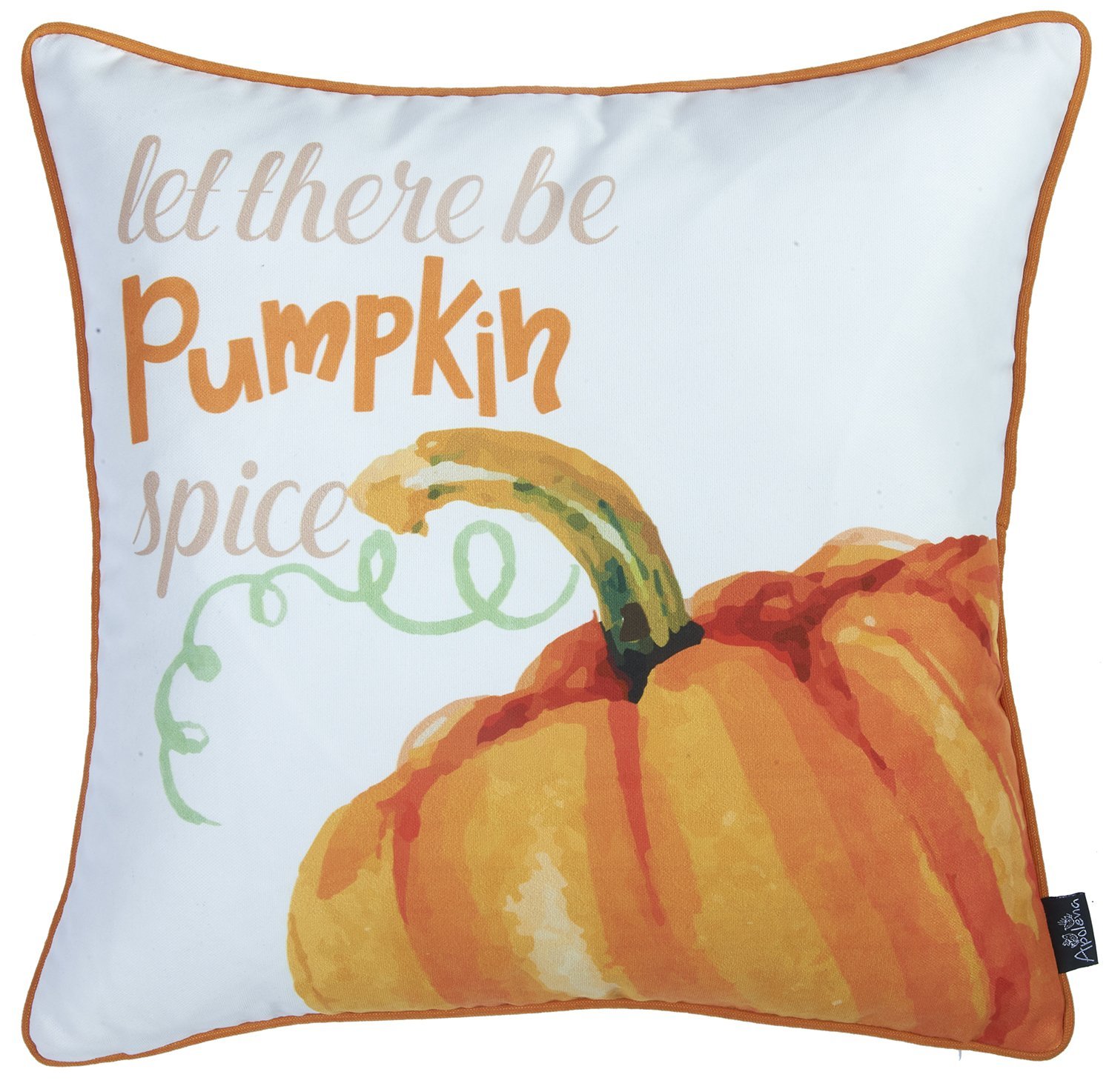 Set of 4 multicolor 18-inch Pumpkin Pie throw pillow covers featuring a farmhouse style design, made from soft brushed polyester.
