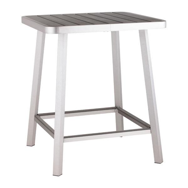 Urban Chic Chrome Bar Table with a sleek silver finish, perfect for modern urban settings.