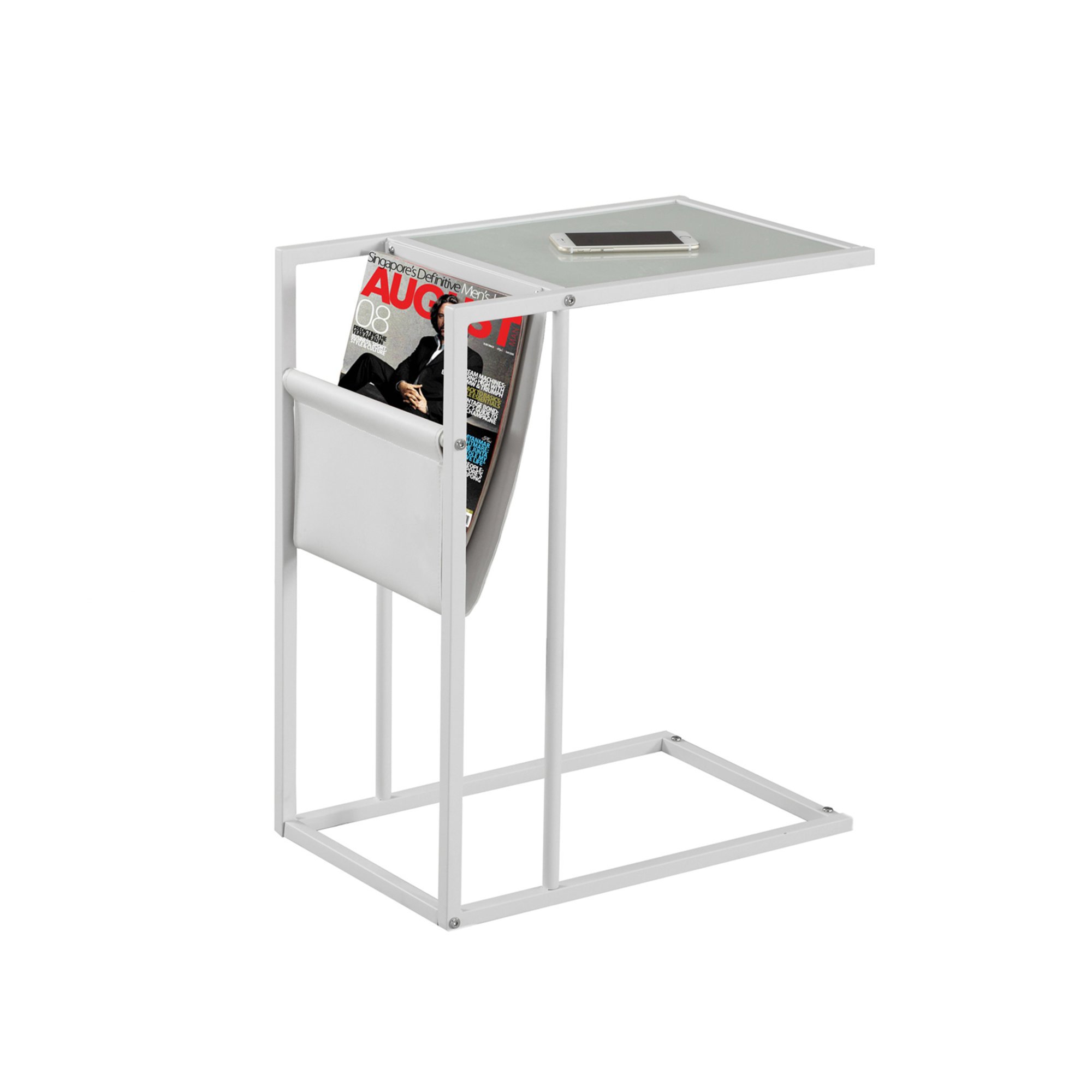 A stylish white modern metal and glass TV table featuring a sleek design, perfect for enhancing home decor.