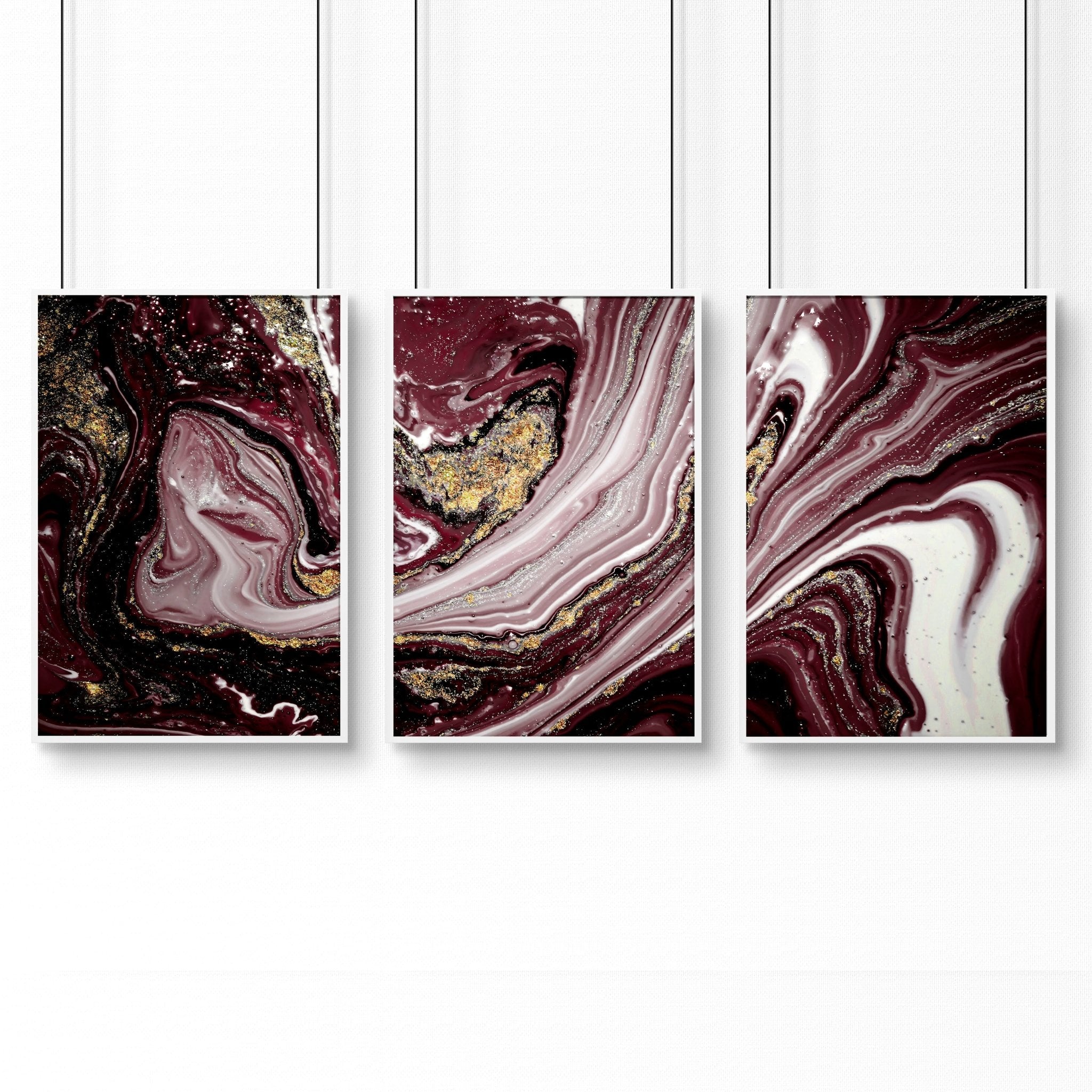 Set of 3 large abstract wall art prints for office decor, featuring vibrant colors and unique designs that enhance creativity and aesthetics.