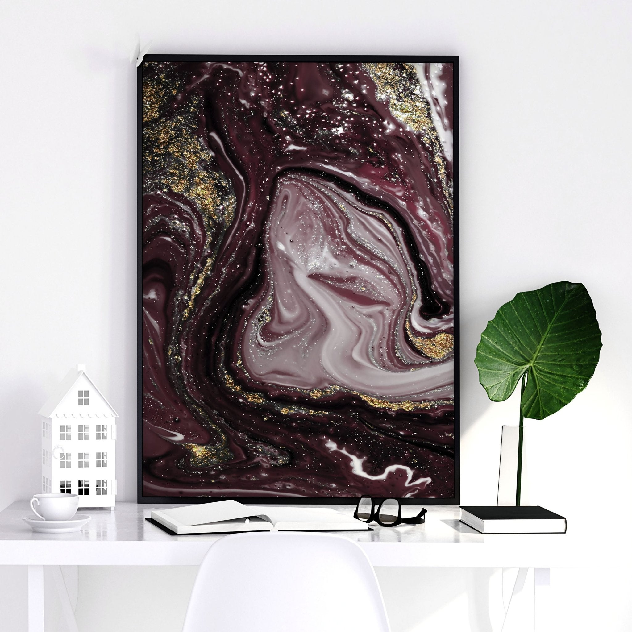 Set of 3 large abstract wall art prints for office decor, featuring vibrant colors and unique designs that enhance creativity and aesthetics.