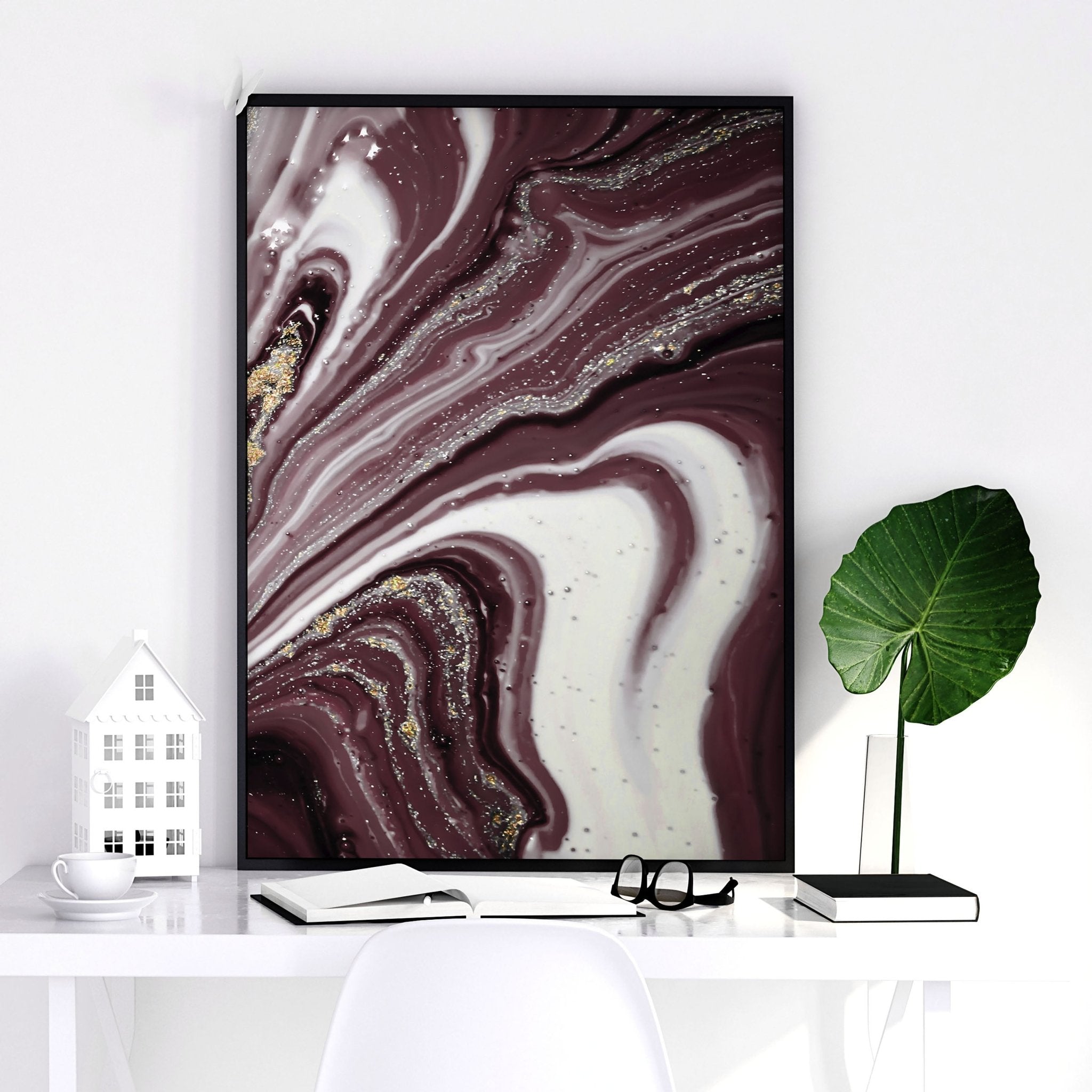 Set of 3 large abstract wall art prints for office decor, featuring vibrant colors and unique designs that enhance creativity and aesthetics.