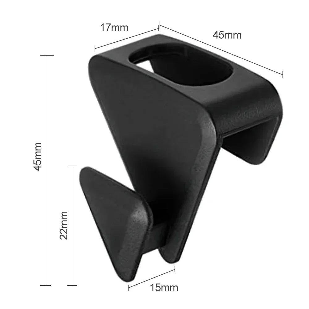 A set of heavy-duty clothes hanger connector hooks in black and white, designed for cascading hangers and maximizing closet space.