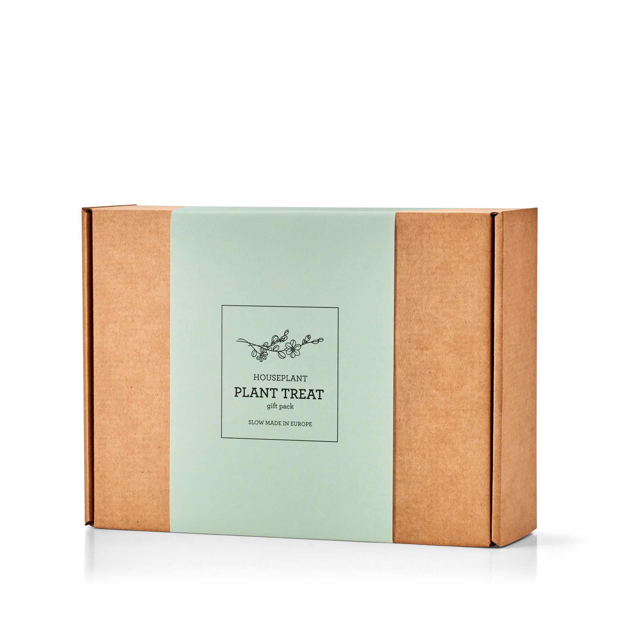 A beautifully arranged Plant Nurture Kit featuring various plant care products, including fertilizers and growth supplements, ideal for house plants.