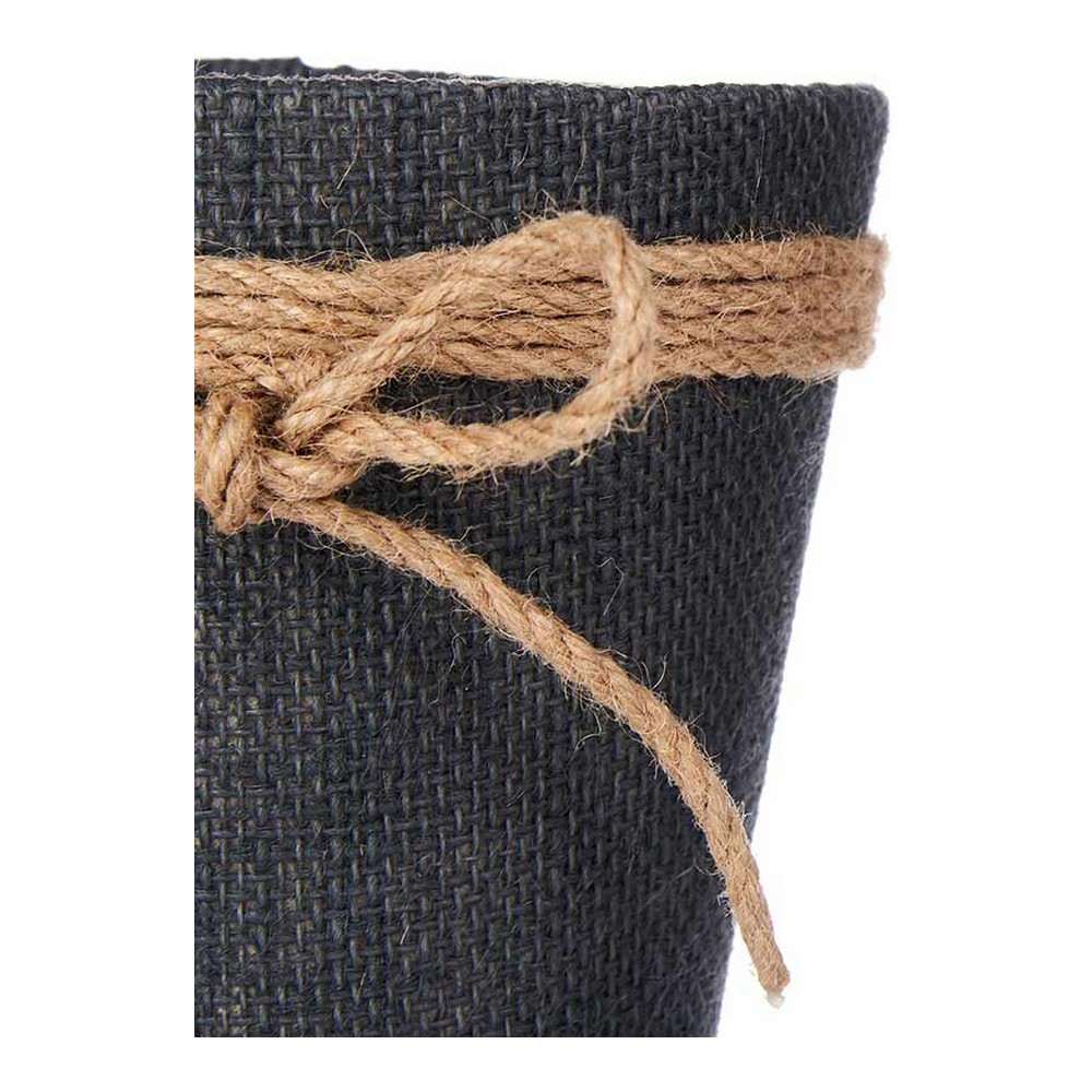 Black fabric with a tied rope.