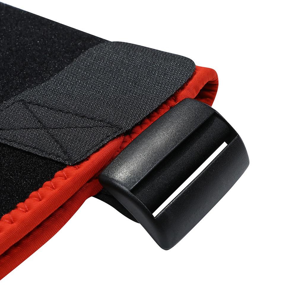 3 in 1 Fat Burner Slimming Body Shaper Belt in black and orange-red, made of neoprene and nylon, designed for anti-cellulite and enhanced sweating.