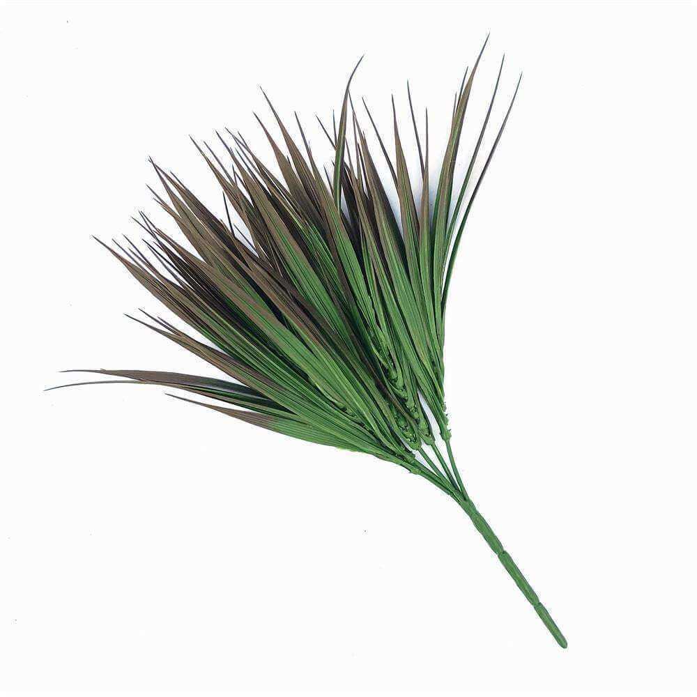 Five artificial grass stems with brown-tipped foliage, ideal for indoor and outdoor decoration.