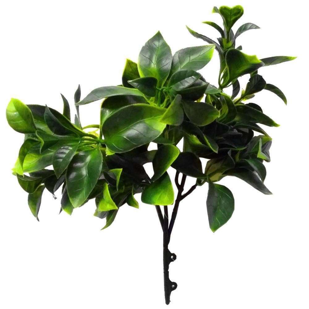 Five UV Jasmine Artificial Plant Stems, each 25cm tall, showcasing vibrant green leaves and delicate white flowers, perfect for indoor and outdoor decor.