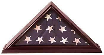5x9 Flag Display Case Shadow Box showcasing a veteran flag, elegantly designed for wall or tabletop display.