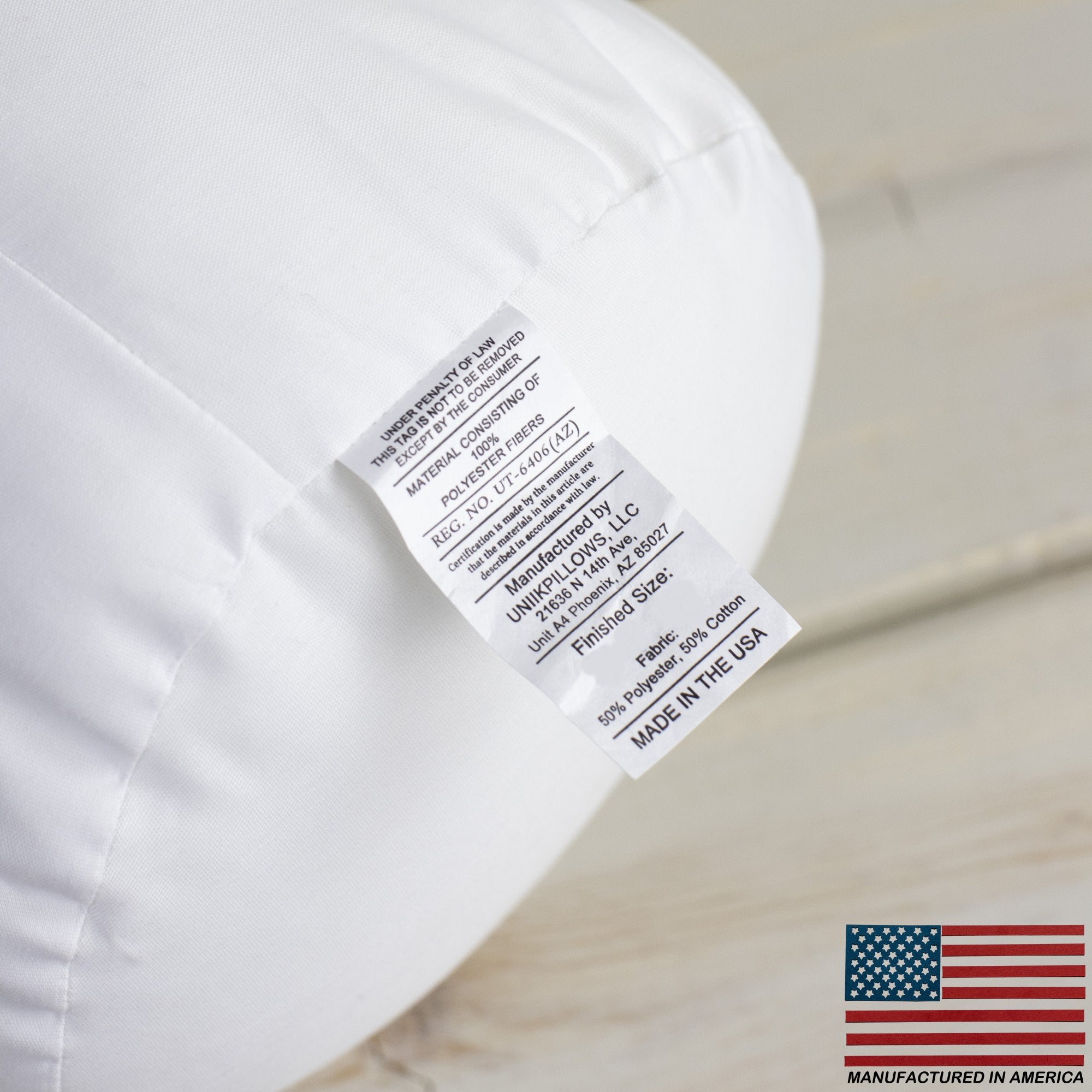 8x20 Bolster Angel Hair Insert with hidden zipper, showcasing its plush and durable design, perfect for indoor and outdoor use.