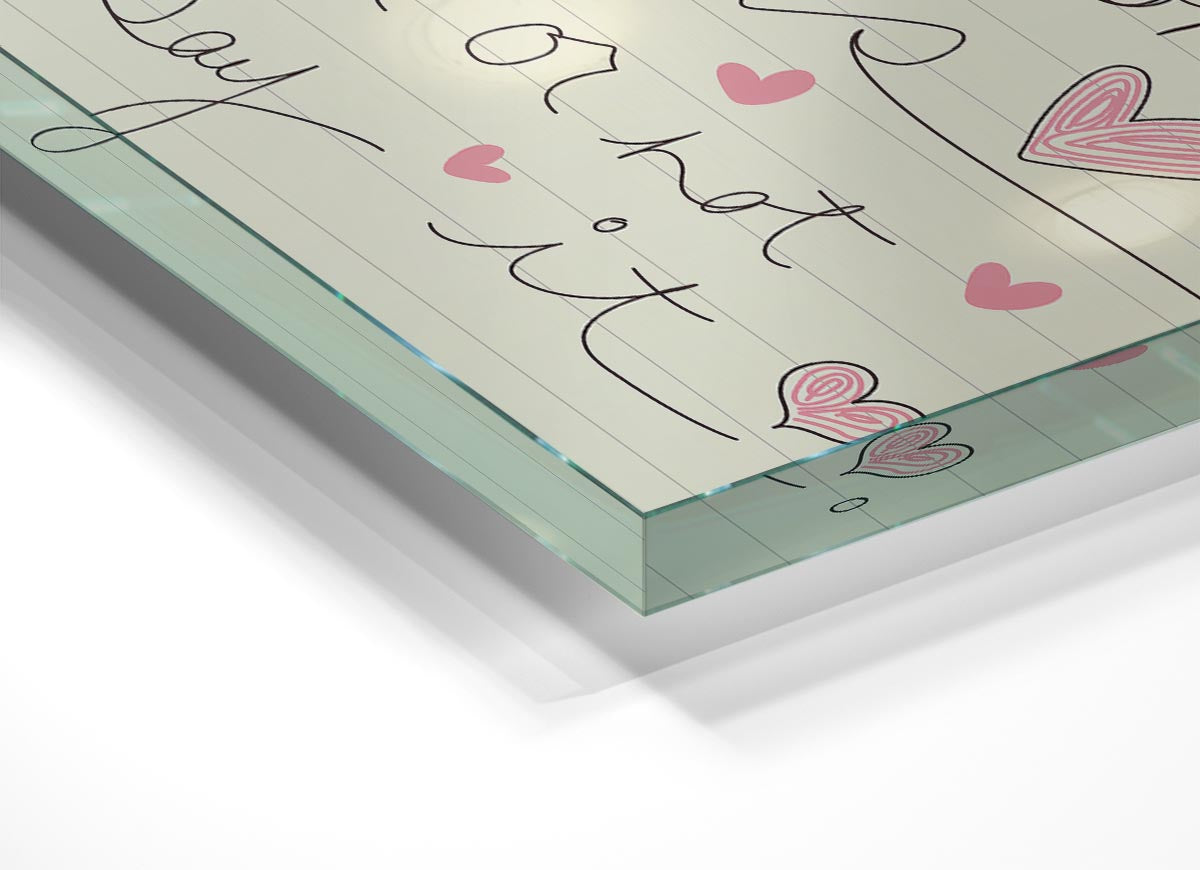 A modern glass print featuring the quote 'A Smart Person Knows What To Say', showcasing elegant design and vibrant colors.