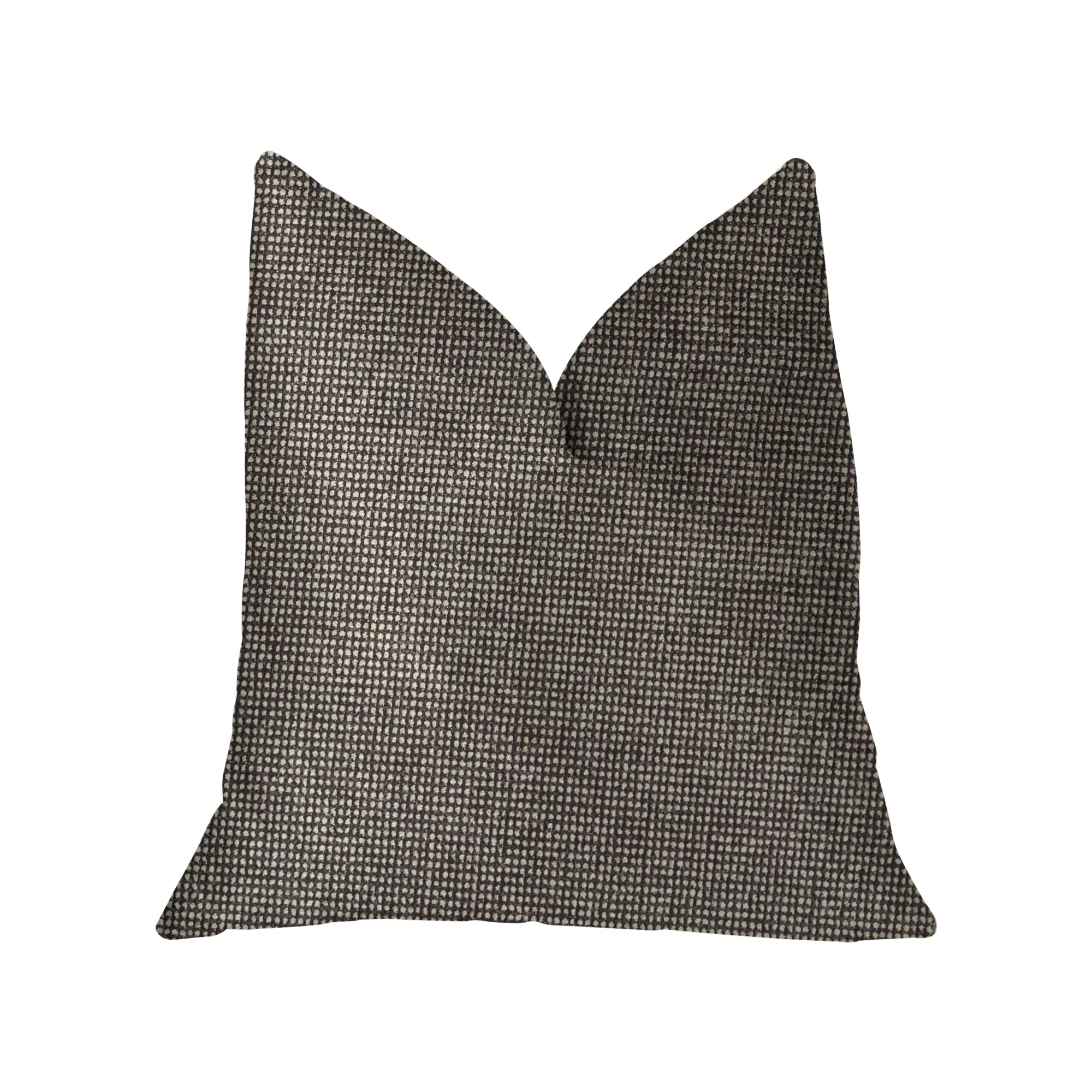 Abigail Charcoal Luxury Throw Pillow showcasing a textured pattern in a chic charcoal color, featuring an invisible zipper and double-sided design.