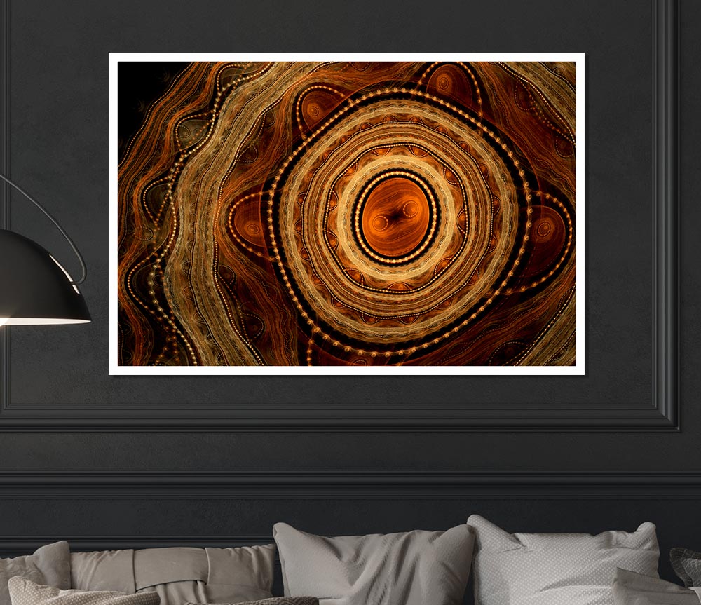 Aboriginal Tribal Power poster on high-quality canvas showcasing vibrant colors and intricate designs.