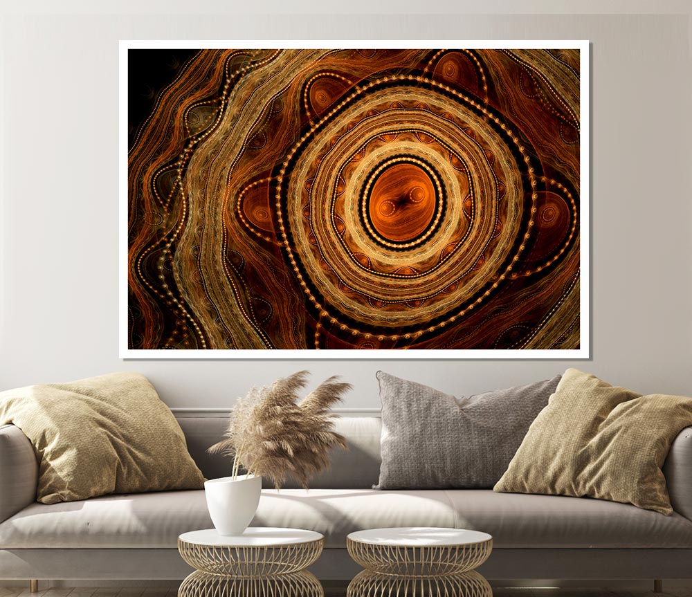 Aboriginal Tribal Power poster on high-quality canvas showcasing vibrant colors and intricate designs.