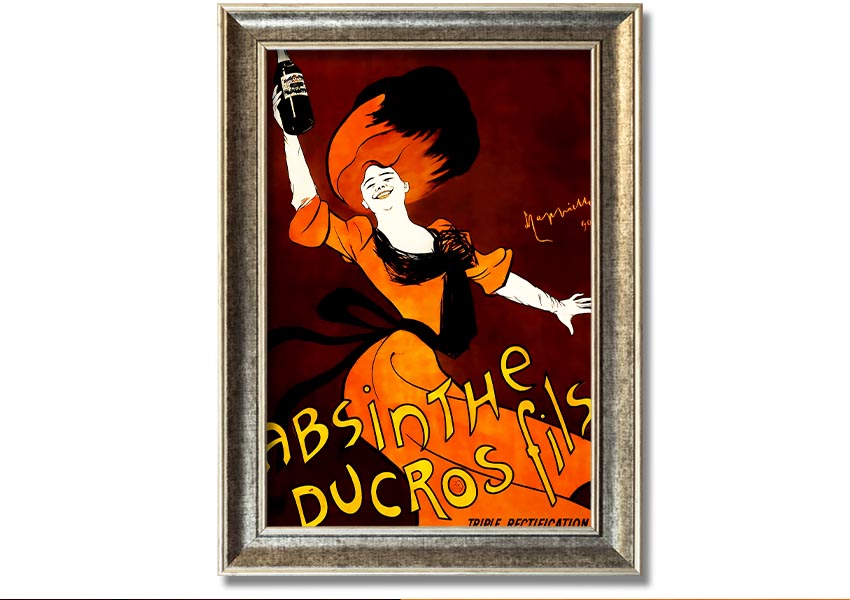 Absinthe Ducros Fils framed print in various frame colours, handmade in the UK, ready to hang.