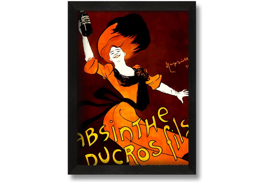 Absinthe Ducros Fils framed print in various frame colours, handmade in the UK, ready to hang.