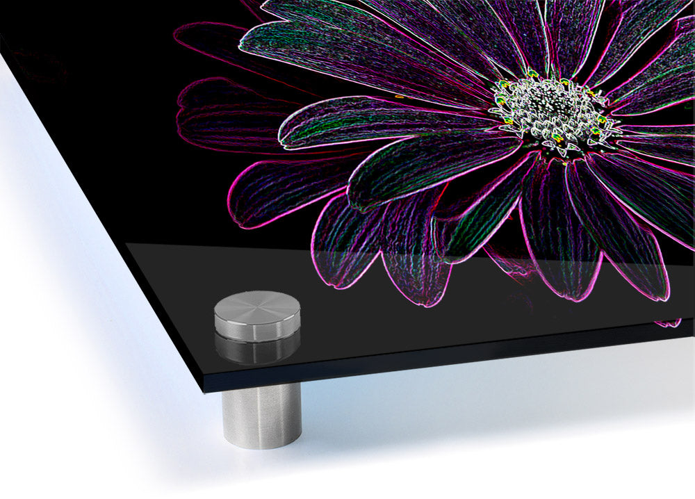 Vibrant Abstarct Neon Floral 14 acrylic print showcasing colorful floral design on 5mm thick acrylic glass.