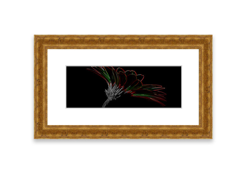 Abstract Neon Floral 24 framed print showcasing vibrant colors and floral design, ready to hang.