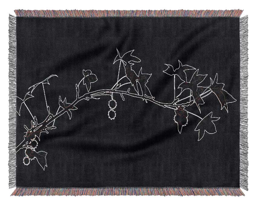 Abstract Neon Floral 33 throw blanket featuring vibrant floral patterns on a soft cotton fabric, perfect for home decor.