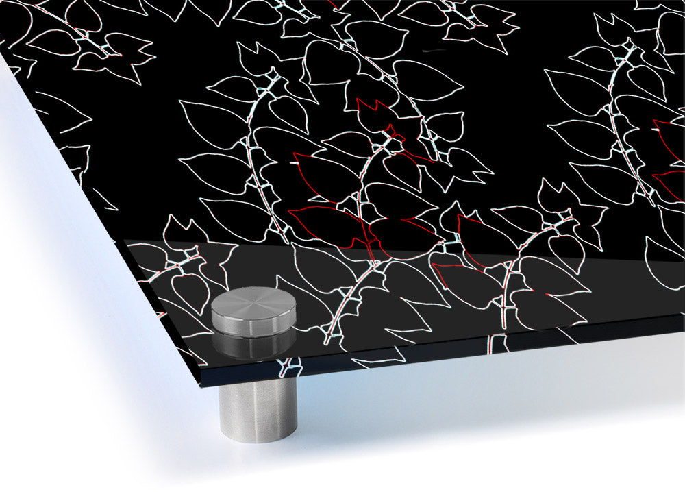 Abstarct Neon Floral 39 acrylic print featuring vibrant neon colors and floral patterns on a 5mm thick acrylic glass.