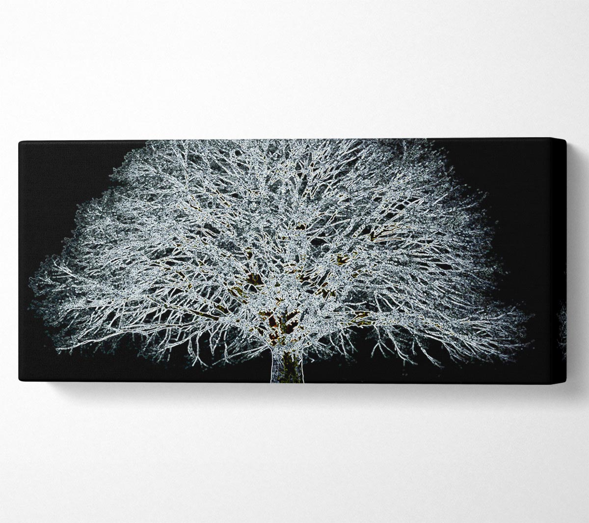 Abstract Neon Floral 34 canvas art featuring vibrant floral patterns in neon colors, mounted on a sturdy box frame.