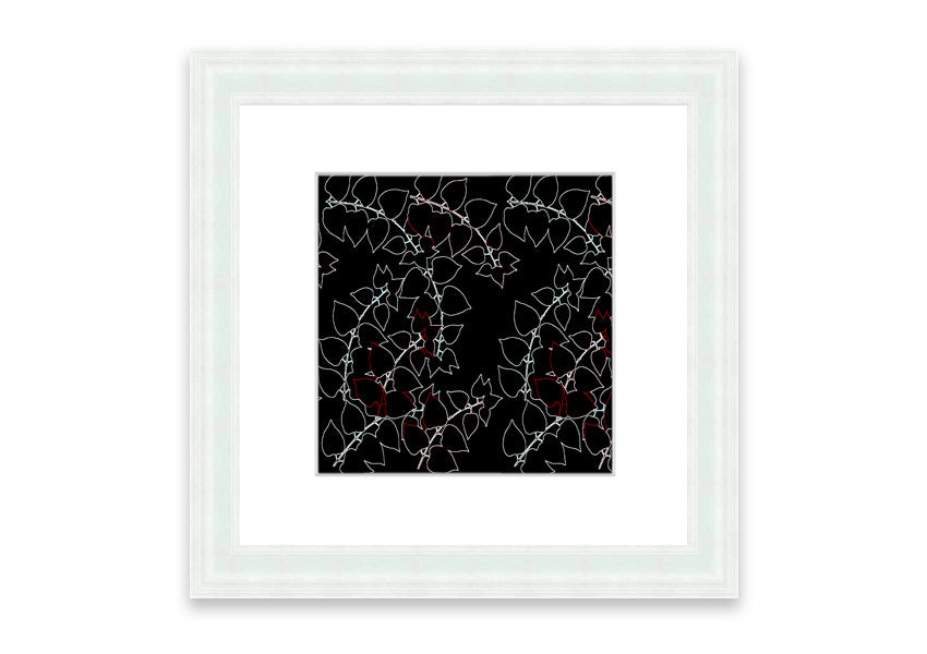 Abstract Neon Floral 39 framed print featuring vibrant colors and floral design, handmade in the UK.