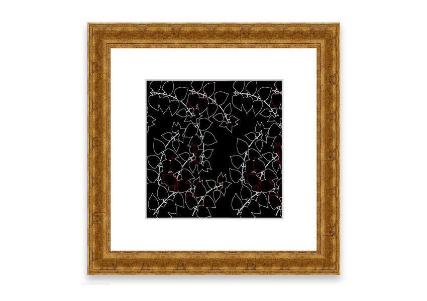 Abstract Neon Floral 39 framed print featuring vibrant colors and floral design, handmade in the UK.