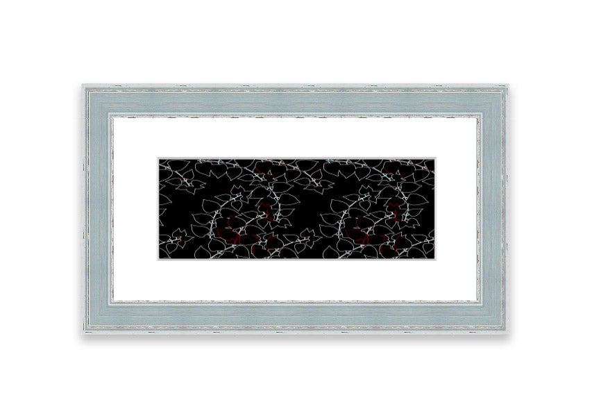 Abstract Neon Floral 39 framed print featuring vibrant colors and floral design, handmade in the UK.