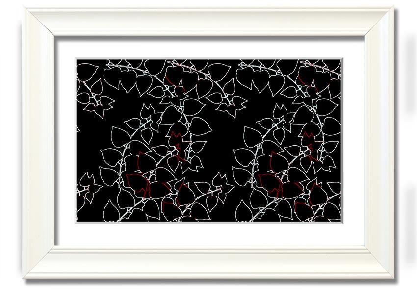 A vibrant Abstract Neon Floral framed print showcasing colorful floral patterns in neon hues, ready to hang.