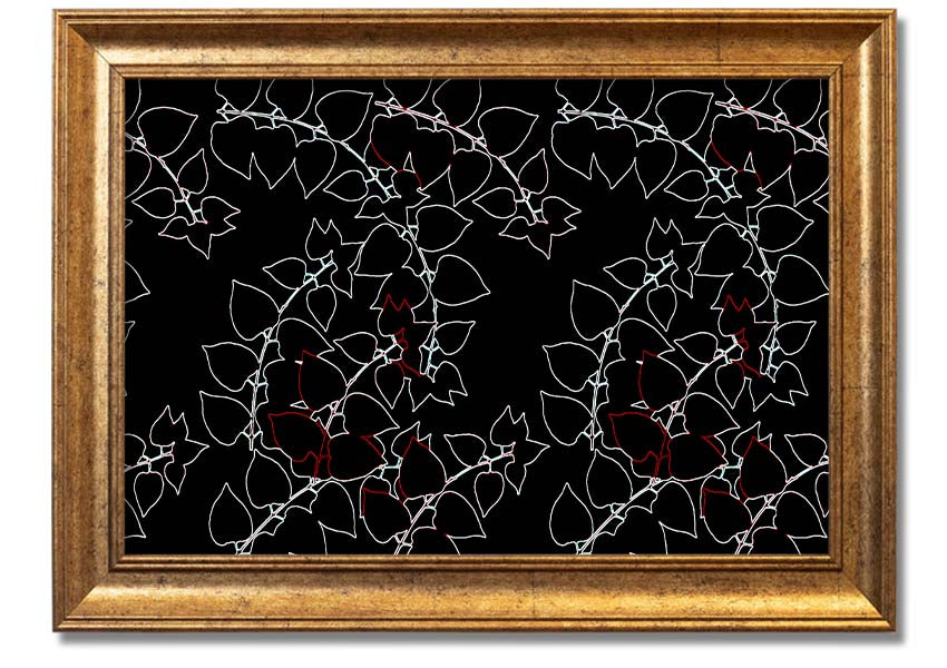 A vibrant Abstract Neon Floral framed print showcasing colorful floral patterns in neon hues, ready to hang.