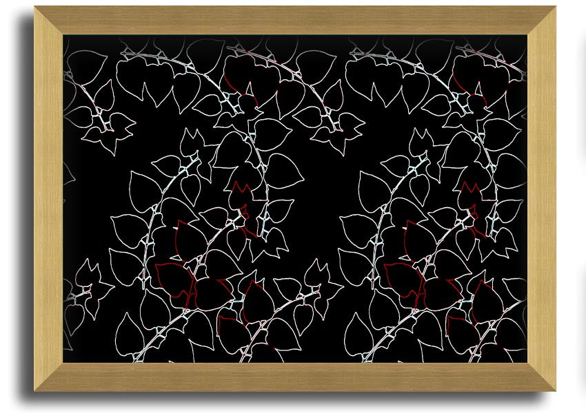 A vibrant Abstract Neon Floral framed print showcasing colorful floral patterns in neon hues, ready to hang.