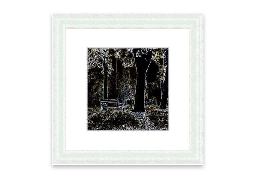 A vibrant framed print of Abstract Neon Landscape 01 featuring colorful abstract designs, ready to hang.