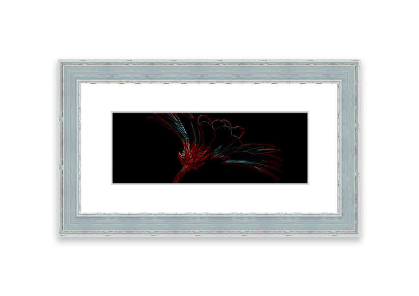 Abstract Neon Landscape 03 framed print featuring vibrant neon colors, handmade in the UK, ready to hang.